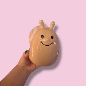 Cute Ceramic Snail Figurine